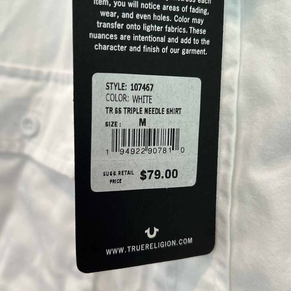 NEW True Religion Men’s SS Button Down Shirt - Picture 6 of 7